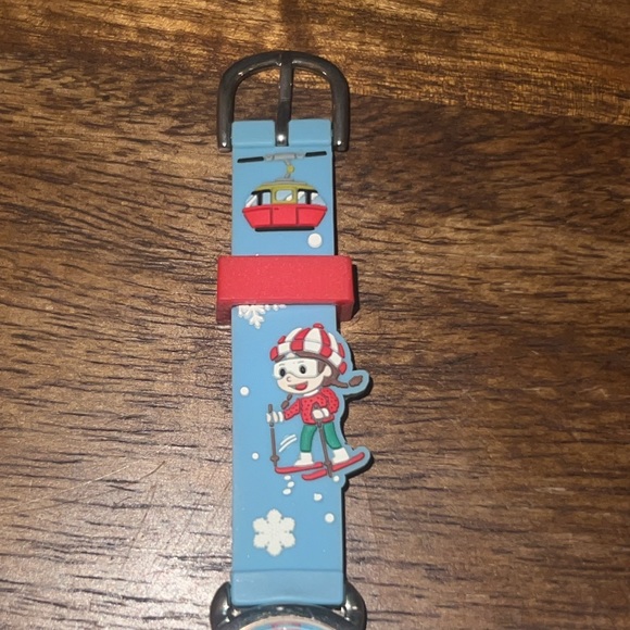 Swiss Army light blue red white kids wrist watch from Switzerland snowflakes🇨🇭 - Picture 2 of 8